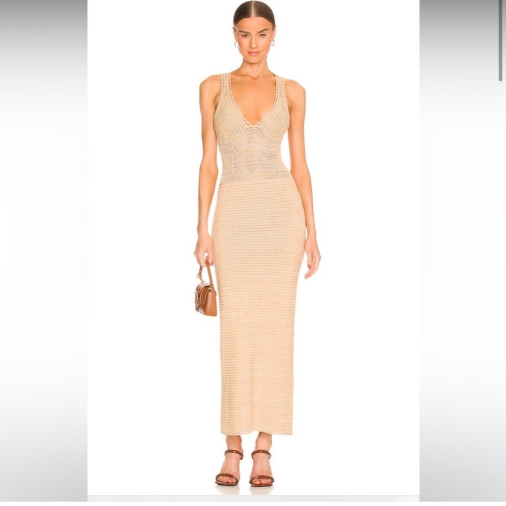 Ronny Kobo Darcey Snowy Knit Dress in Lark & White Smoke